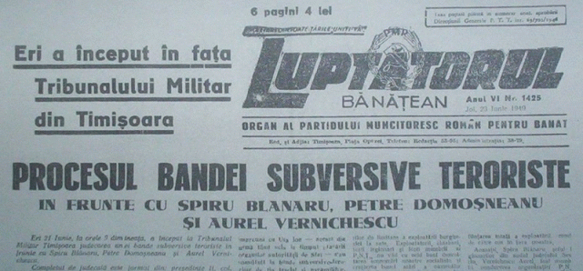 25 iunie 1949. Sentinţa în procesul rezistenței armate anticomuniste din Banat