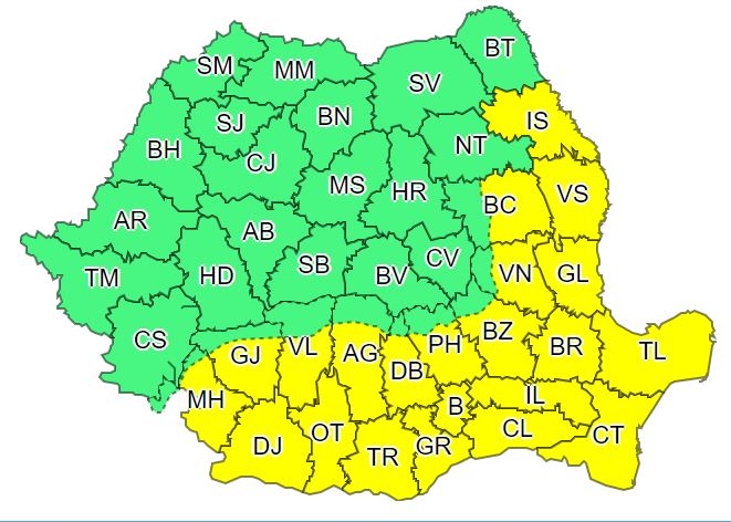 Cod Galben de caniculă și disconfort termic