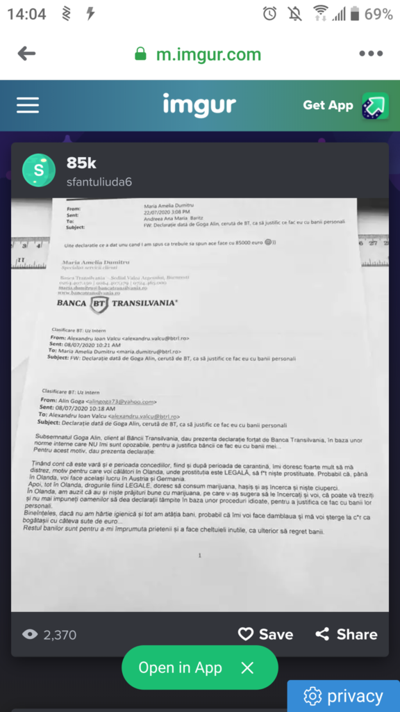 Răspuns pe măsura întrebării: replica unui client al BT, pus să justifice pentru ce va cheltui banii personali Răspuns pe măsura întrebării: replica unui client al BT, pus să justifice pentru ce va cheltui banii personali