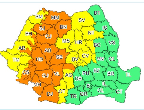 Ploi și vijelii în peste jumătate de țară, pe parcursul acestui weekend