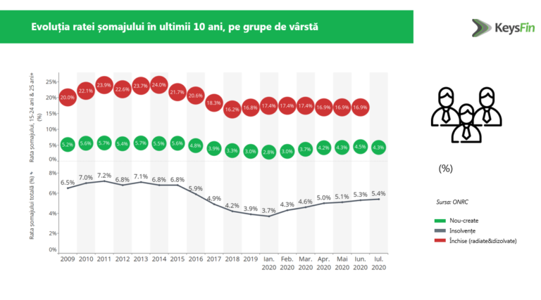 Ce domenii mai funcționează în Romănia? Topul acestora in funcție de numărul de firme înființate în primele 7 luni ale anului