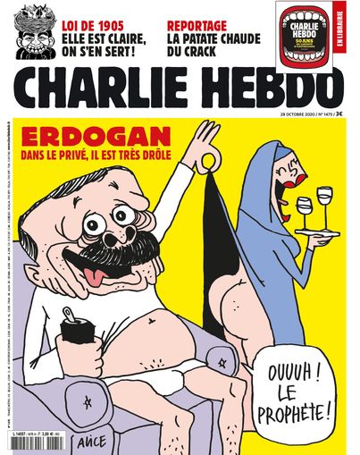 Erdogan va apărea pe prima pagină a următorului număr al revistei satirice Charlie Hebdo