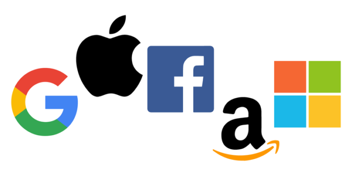 GAFA, Google, Apple, Facebook, Amazon, Microsoft Google, Apple, Facebook, Amazon, Microsoft