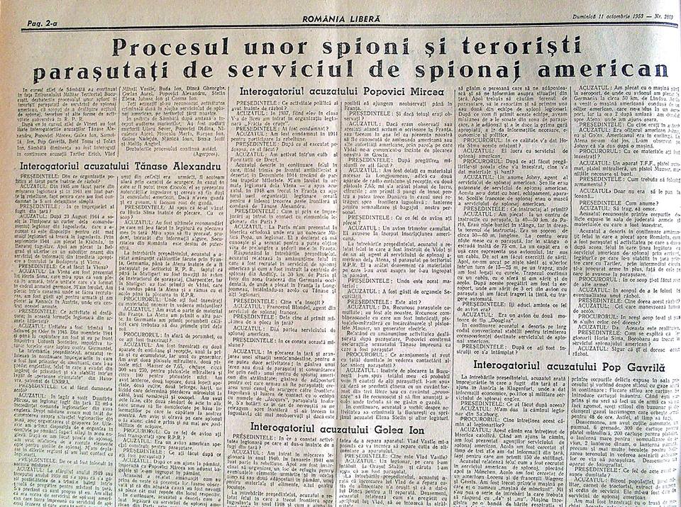 1953, ziarul comunist România liberă