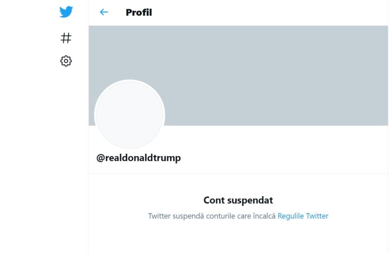 Twitter a suspendat contul lui Donald Trump, după blocarea lui și pe Facebook și Instagram